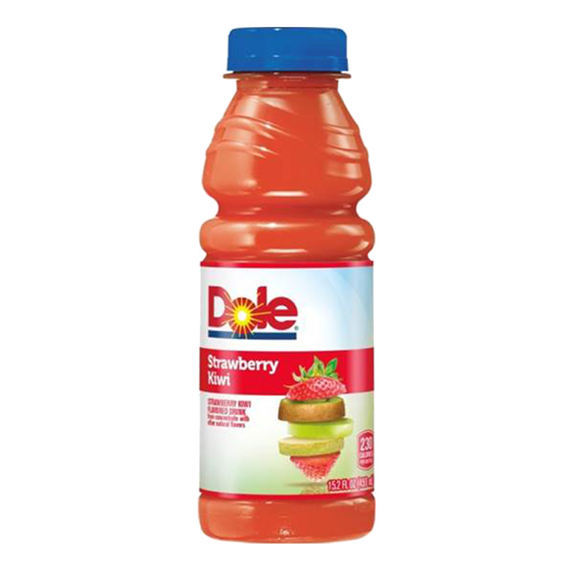Dole Strawberry Kiwi Juice 15.2 fl oz Bottles 12 Pack Drinks2Order